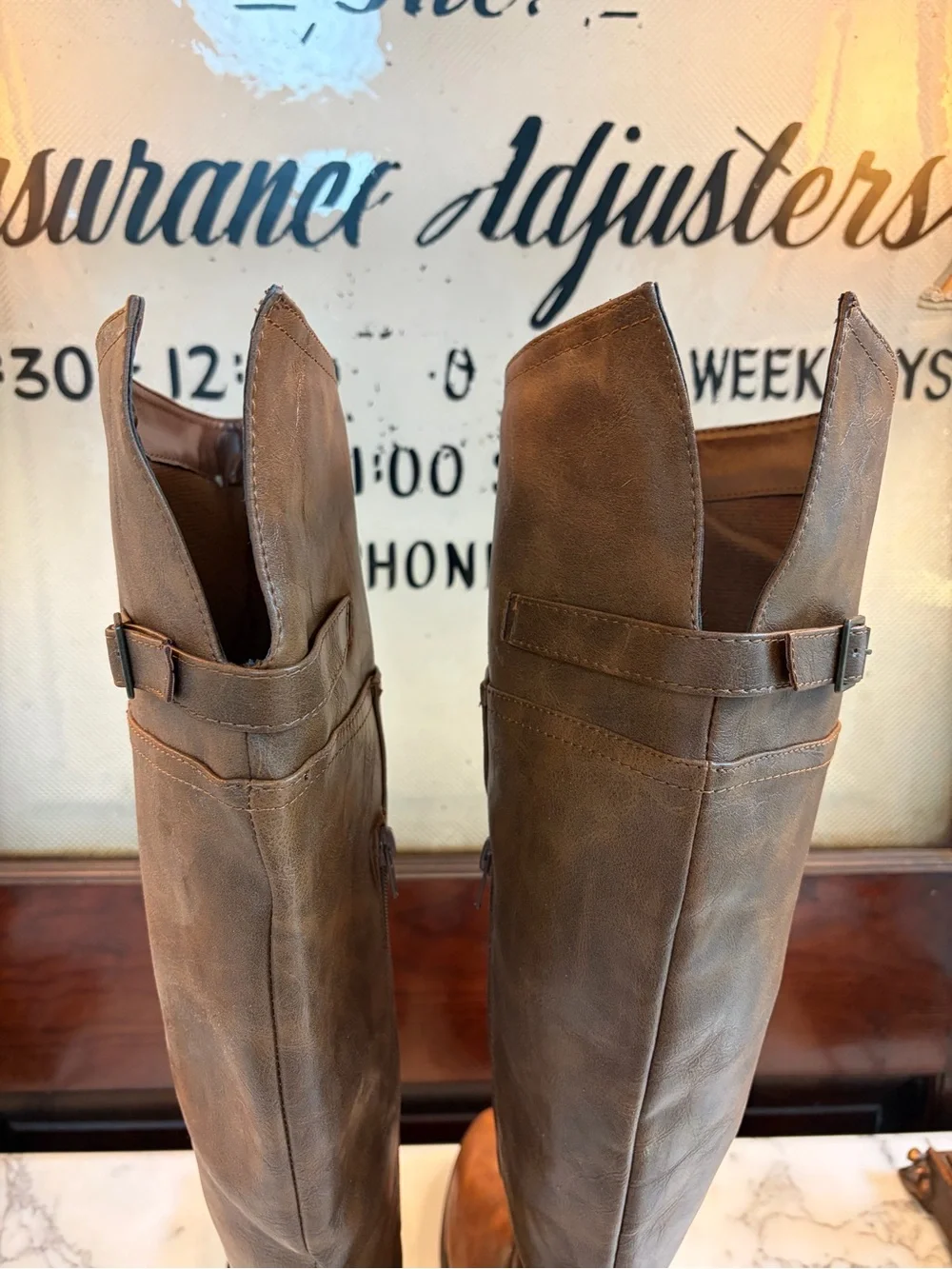 Breckelles Tall Brown Over-the-Knee Riding Boots